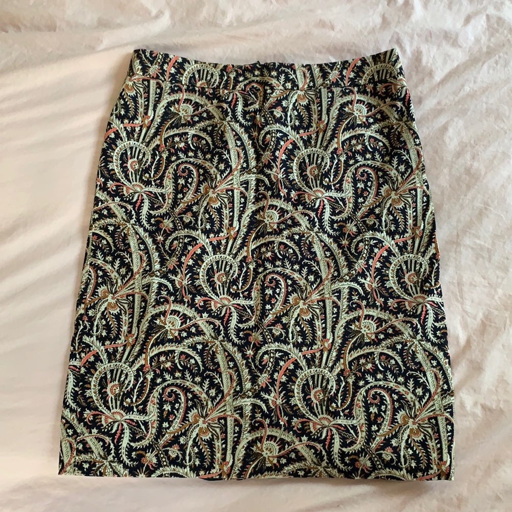 J Crew mid lengths paisley skirt 4